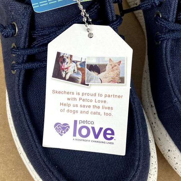 Skechers Bobs Skipper Laurel Oak Slip On Memory Foam Womens Size 6 Navy Blue - Picture 13 of 14